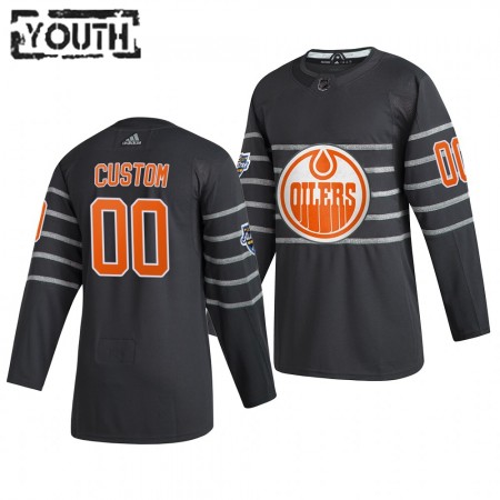 Edmonton Oilers Personalizado Grijs Adidas 2020 NHL All-Star Authentic Shirt - Kinderen